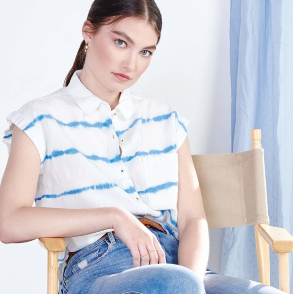 Hatley Tristan Shirt /Blouse - Tie Dye Stripes/BNWT - Picture 2 of 12